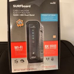 [Like New] Arris Surfboard cable modem and wifi router N300 dual band