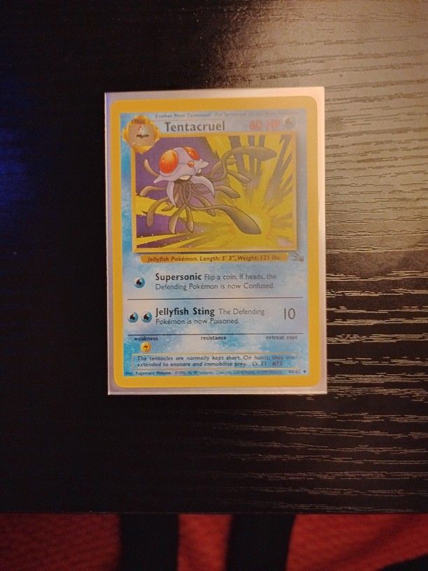 Tentacruel Fossil 1999 Pokemon Card