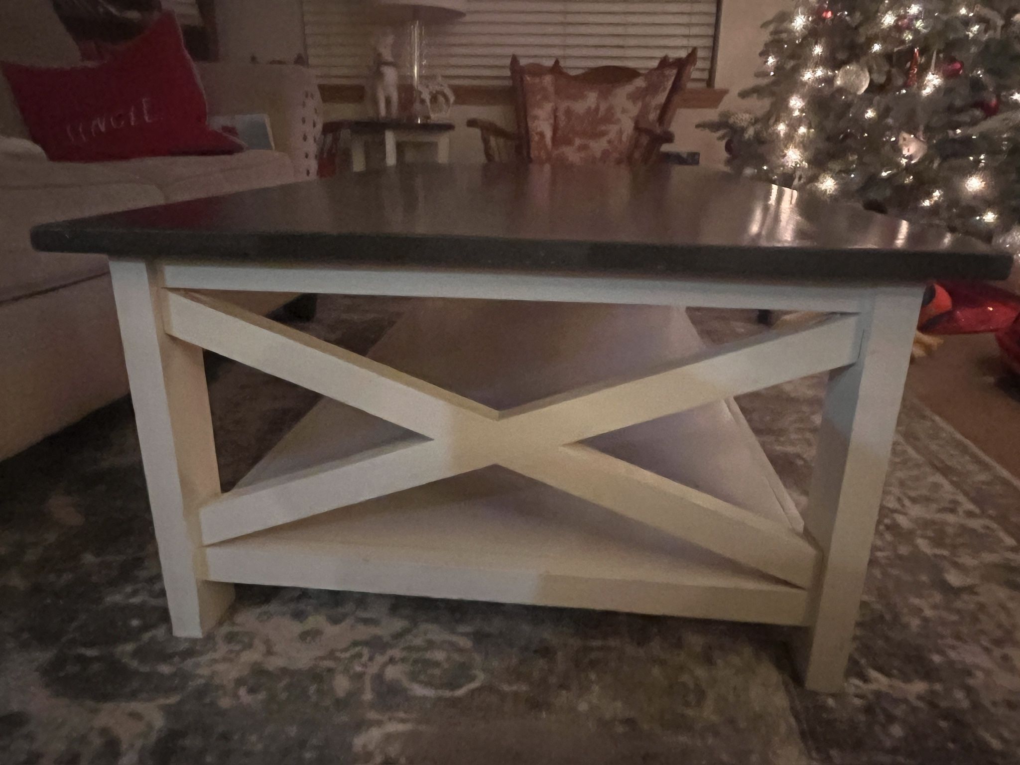 Wooden Coffee Table and two End Tables