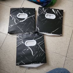 Three Fabric Storage Bins