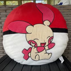Exclusive Pokemon Center Plusle Plushie Pokeball Pillow