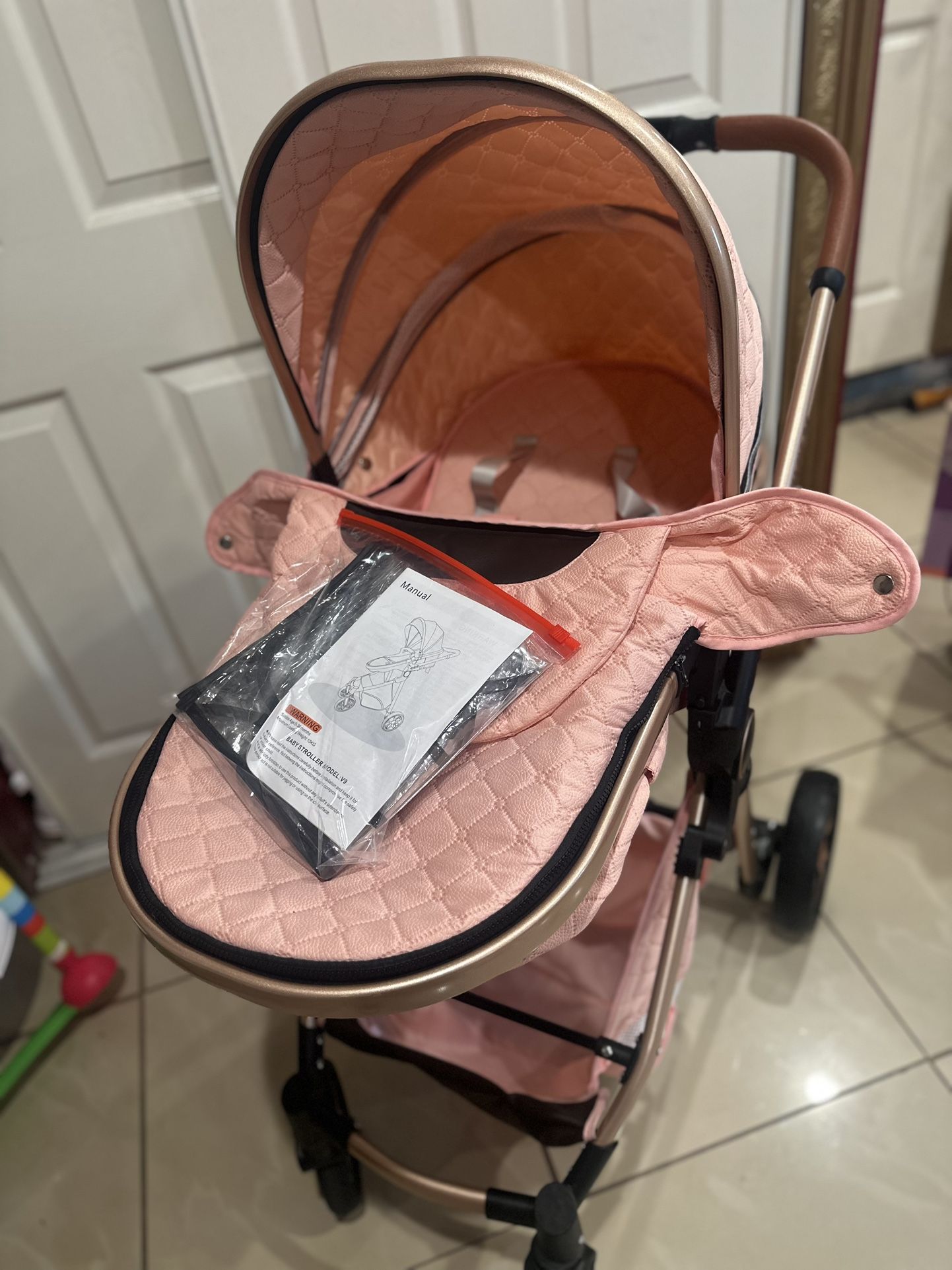 New Pink Baby Girl Stroller