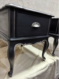 Black and Silver End Tables