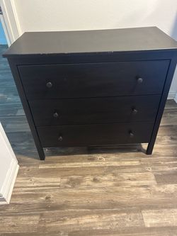 Pair of Black 3-Drawer Dresser
