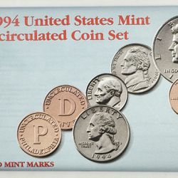 1994 United States Mint Uncirculated Coin Set With Ogp And Coa 