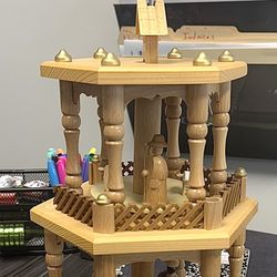 Beautiful Vintage Handmade Christmas Pyramid- 1950s Germany 