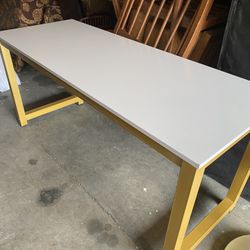 Modern Gold And white Desk Table Or Buffet 