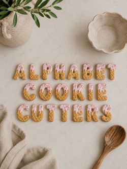 NWT • 26pc Large Stainless Steel Alphabet Cookie Cutter Set 3”