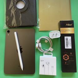  Apple Ipad Mini 6th Generation (8.3” Retina/2021) 64GB with stylus pen, case & Accessories (256GB $399) 