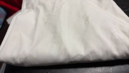 One yard of white fabric for 2.00