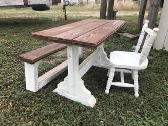 Rustic farm kids table