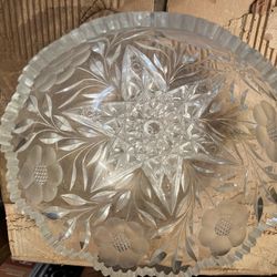 Crystal Punch Bowl - Vintage 