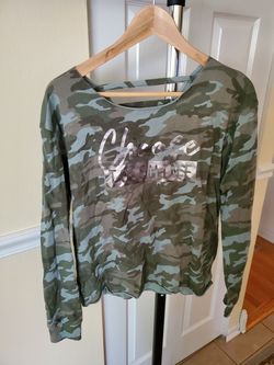 Justice girl army top size 14/16 kids