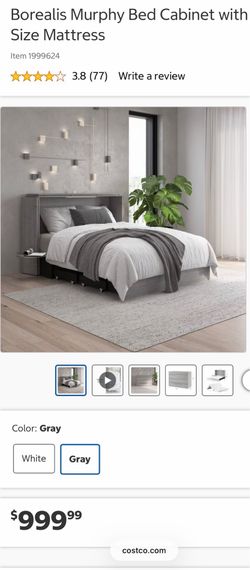 Brand New Borealis Murphy Bed Cabinet – Full Size – Assembled & Ready – Delivery Included