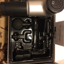 Massage Gun Deep Tissue Massager - Quiet Handheld Percussion Muscle Massager - 6 Speeds & 4 Heads Massager Gun, Long Battery Life