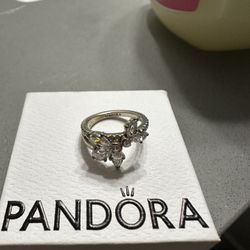 Sparkling Asymmetrical Herbarium Cluster Ring