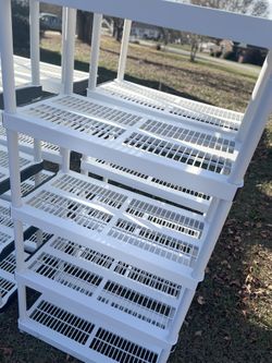 White Stackable Shelving Units - Sturdy, Modular