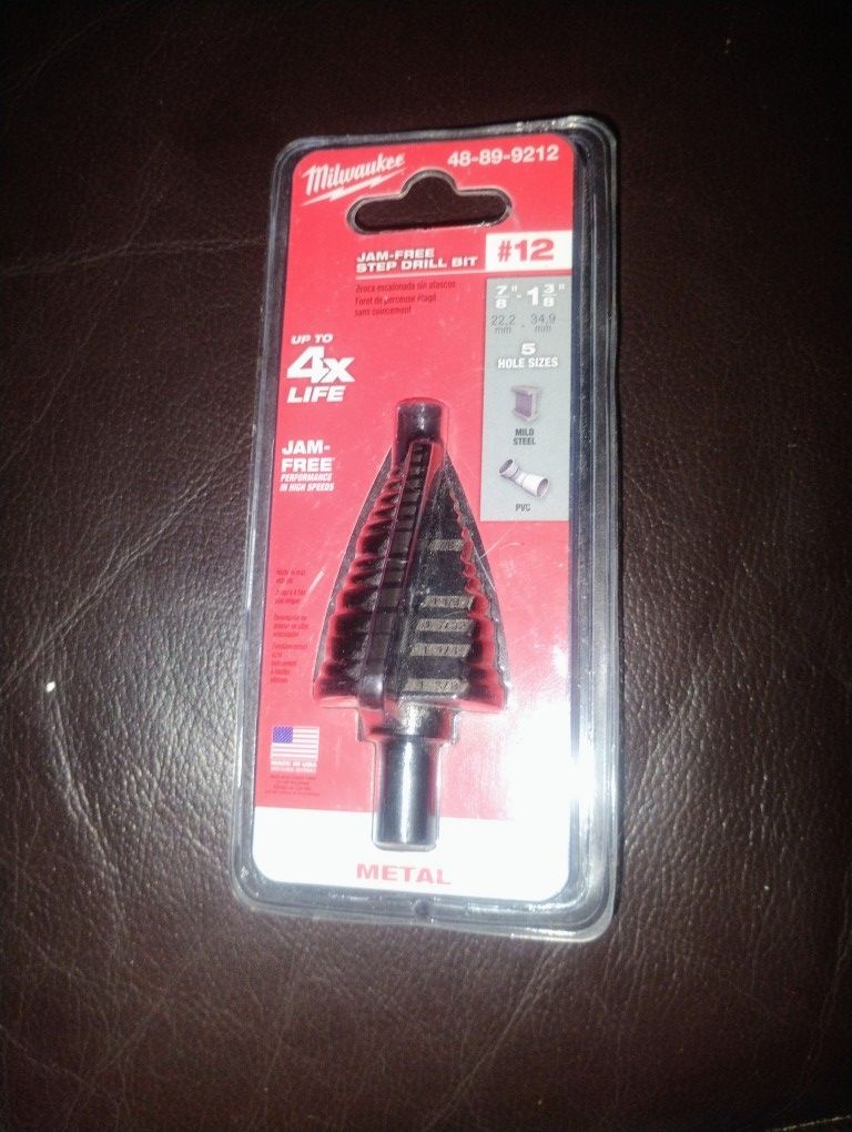Brand New Milwaukee Step Bit #12