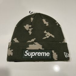 Supreme Box Logo Beanie “Olive Russian Camo”