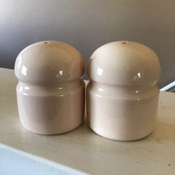 Vintage Franciscan Soft Pink Salt & Pepper Ceramic Shakers
