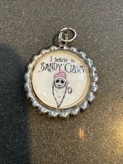 Nightmare Before Christmas Sandy Claws Bottle Cap Charm