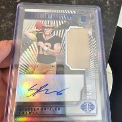 2024 - Rookie Jersey Autographs Jumbo Spencer Rattler #103 Gold  /99