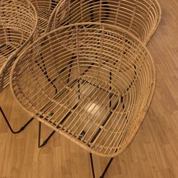 4 Rattan Dining Chairs