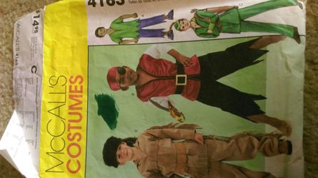 Halloween costume pattern all sizes