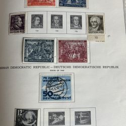 Germany 🇩🇪 – Soviet zone postage stamp collection of eight mostly unused maintenance condition stamps issued 1949