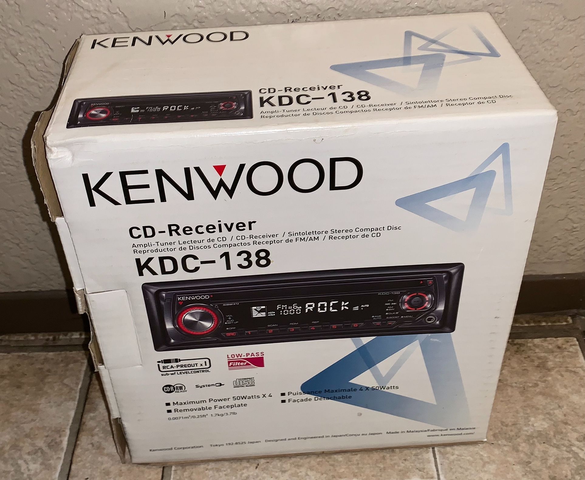 Kenwood KDC-138 CD Player In Dash Stereo