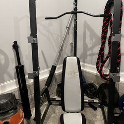 Weight bench With weights & cross Bar
