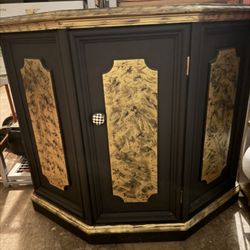 Refurbished Hand-Painted Cabinet Home Decor 31.5” Lx29”h 