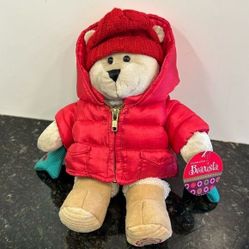 Starbucks Bearista Boy Bear Plush Winter 2006 51st Edition Red Puffy Jacket EUC 