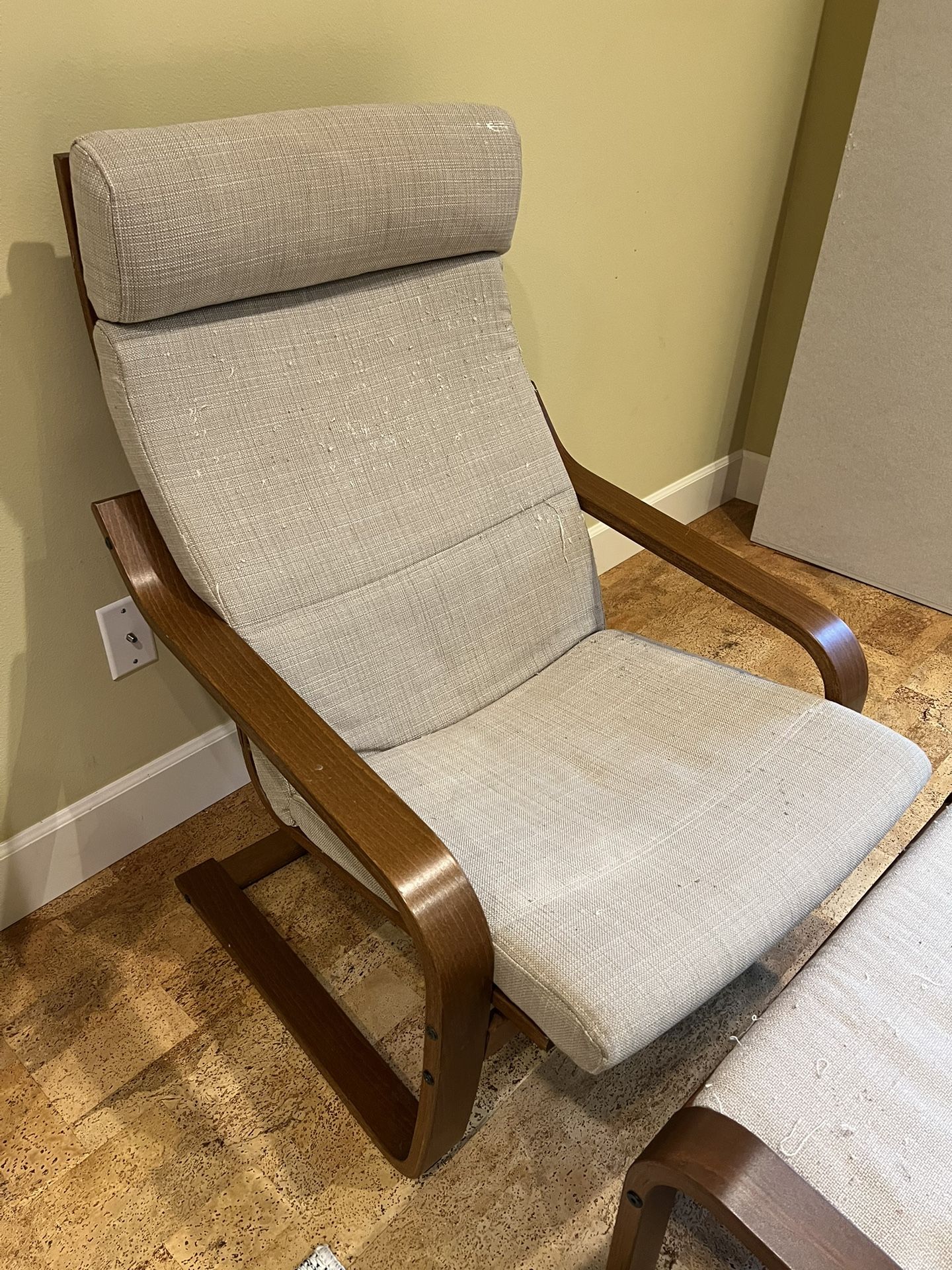 Ikea Poang Chair And Ottoman