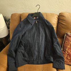 TOMMY HILLFIGER MEN'S JACKET SIZE MEDIUM NAVY BLUE BRAND NEW