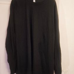 2XL Black Long Sleeve T-shirt
