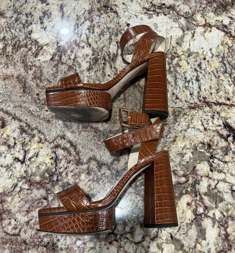 Jimmy Choo Jax 115 Croc Leather Platform Heels