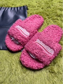 Pink Balenciaga Slides