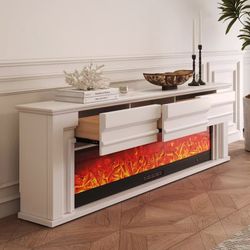 ❤️‍🔥 78.7" Electric Fireplace TV Stand With Remote Control$780