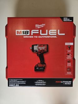 Milwaukee M18 fuel 1/2 impact wrench with 2 batteries and charger