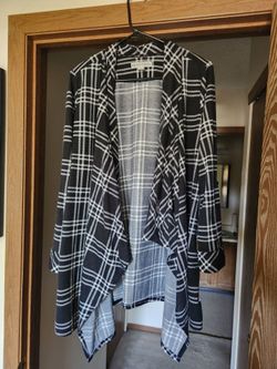 New York Laundry open front flannel type long sleeve shirt women's size XL