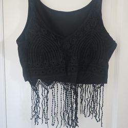 Fringe Crochet Tank Top