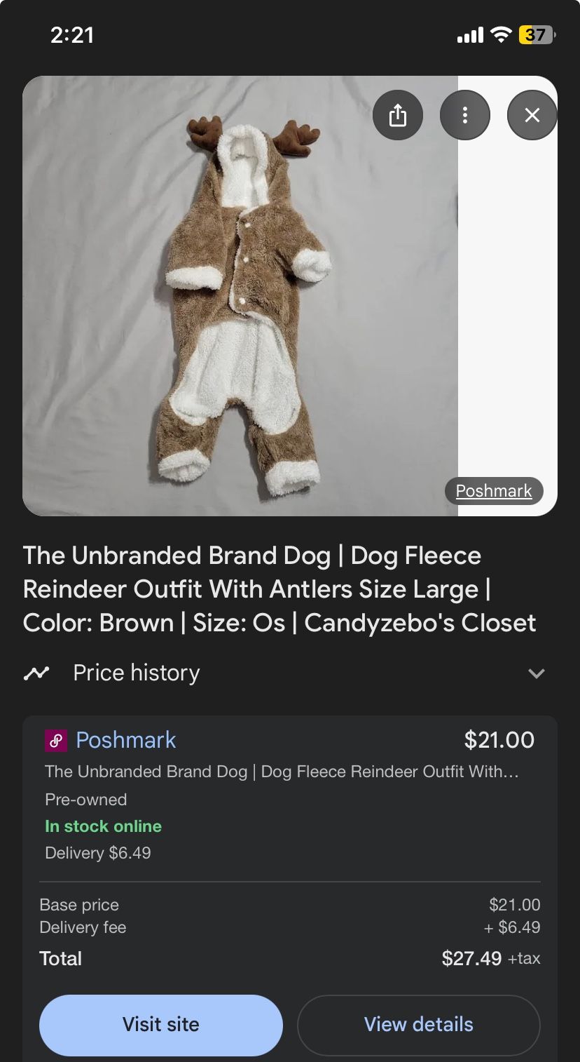 Reindeer Outfit For Dog