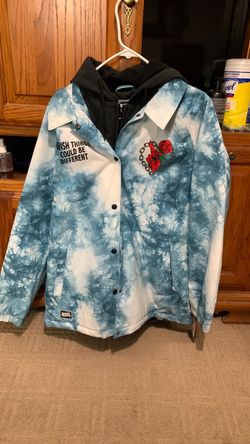 Broken Promises Tie-Dye Coach Jacket with Hood