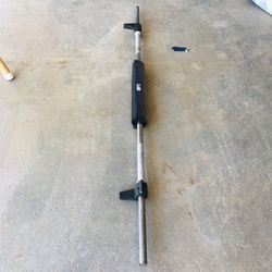 5 Ft Standard Barbell For 1 Inch Hole Weights With Shoulder Pad And Collars