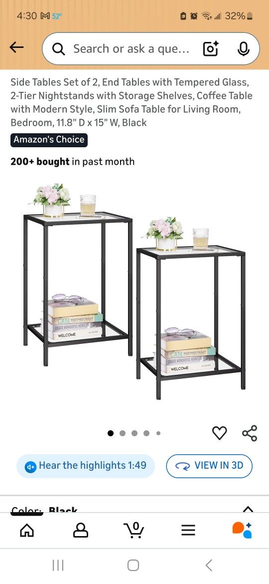 End Table (2 Pcs Per Box) BRAND NEE
