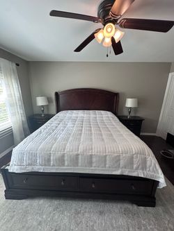 Bedroom set with fireplace