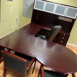 Office Desk And File Cabinet
