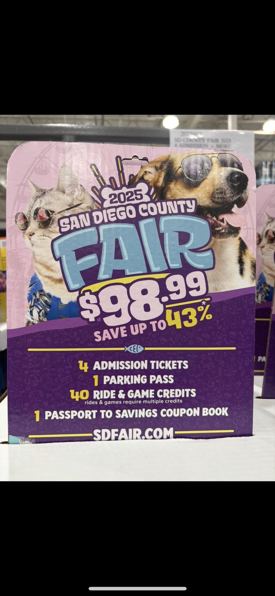 Del Mar Fair Tickets 4 Pack + Parking
