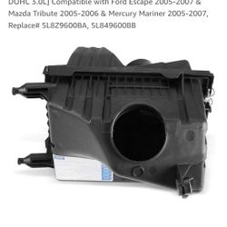 AIR CLEANER  A-Premium Engine Air Filter Cleaner Box Housing [fits 6Cyl DOHC 3.0L] Compatible with Ford Escape 2005-2007 & Mazda Tribute 2005-2006 & M